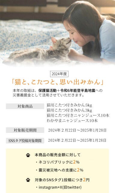 猫専用こたつ付きみかん