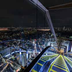 エスカレーターで下りながら見る夜景もまた美しい/画像提供:渋谷スクランブルスクエア