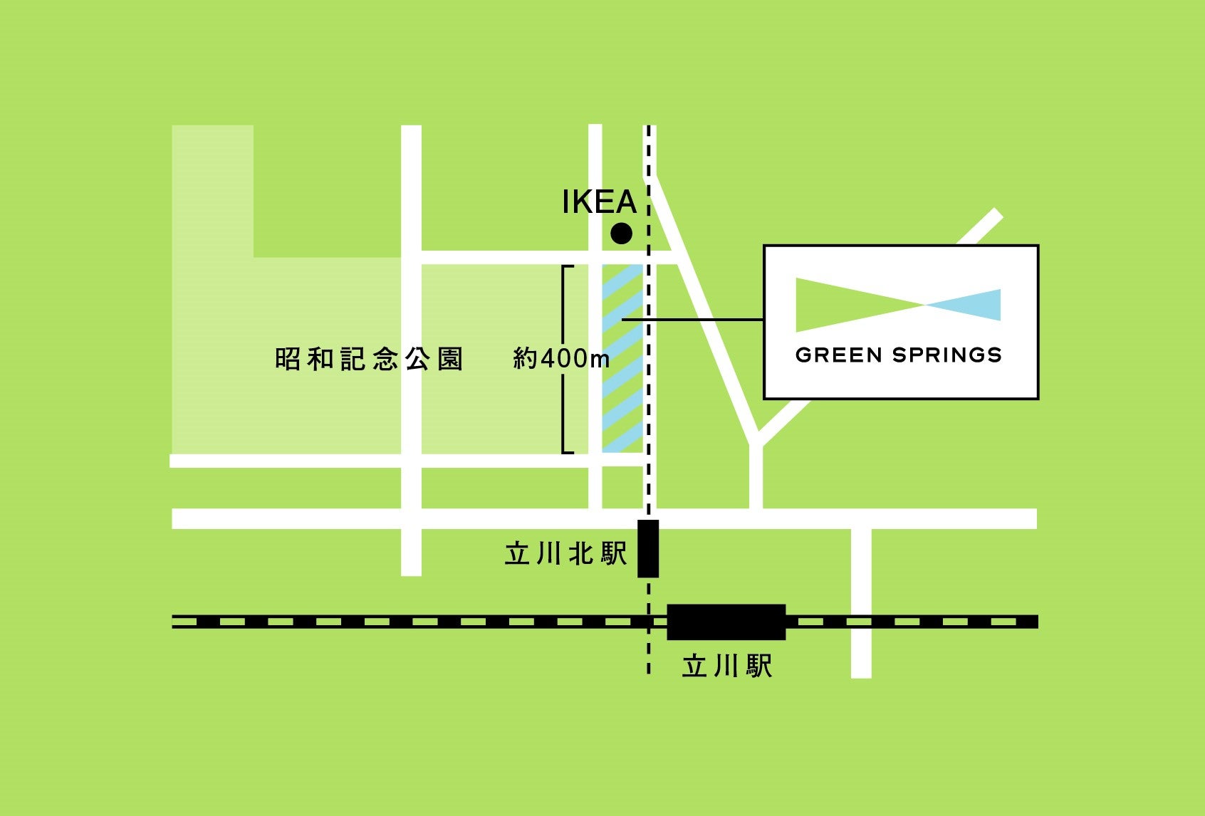 GREEN SPRINGS周辺地図／画像提供：カームデザイン