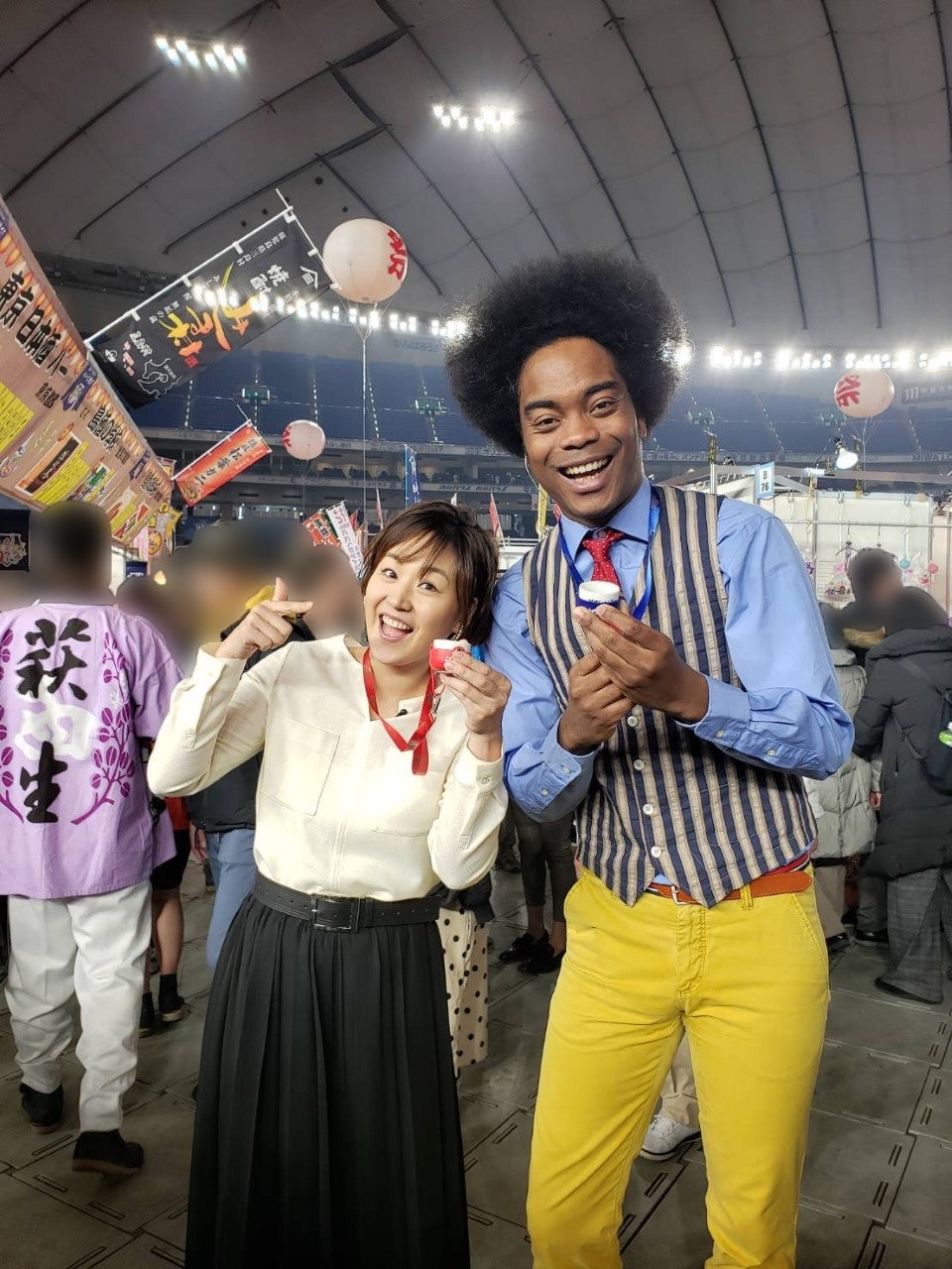 石本沙織アナ、副島淳（提供写真）