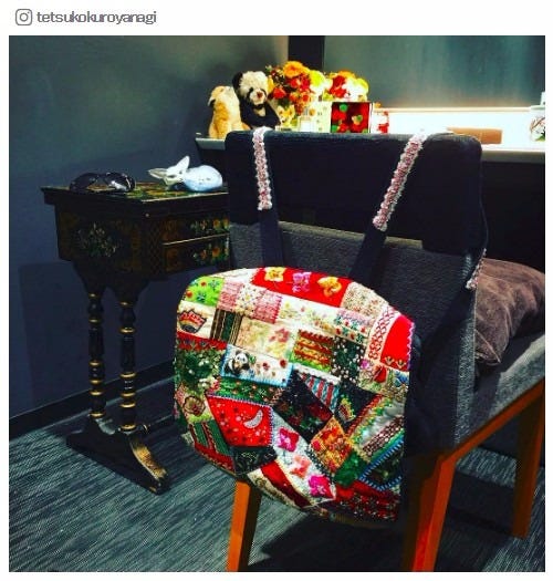 パッチワークが可愛いリュック/黒柳徹子Instagramより