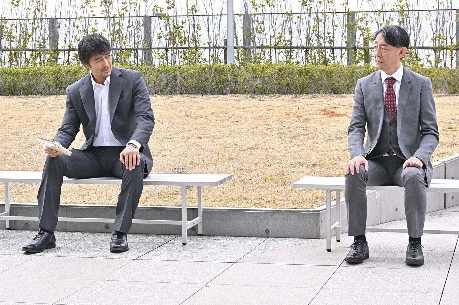 阿部寛、利重剛「キャスター」第3話（C）TBS