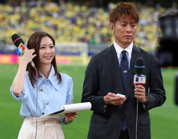 「美人すぎんか」W杯ブラジル戦地上波中継のフジテレビはエース美女が登場 ネット沸く「雰囲気が全然違う」「髪伸びてかわいく」