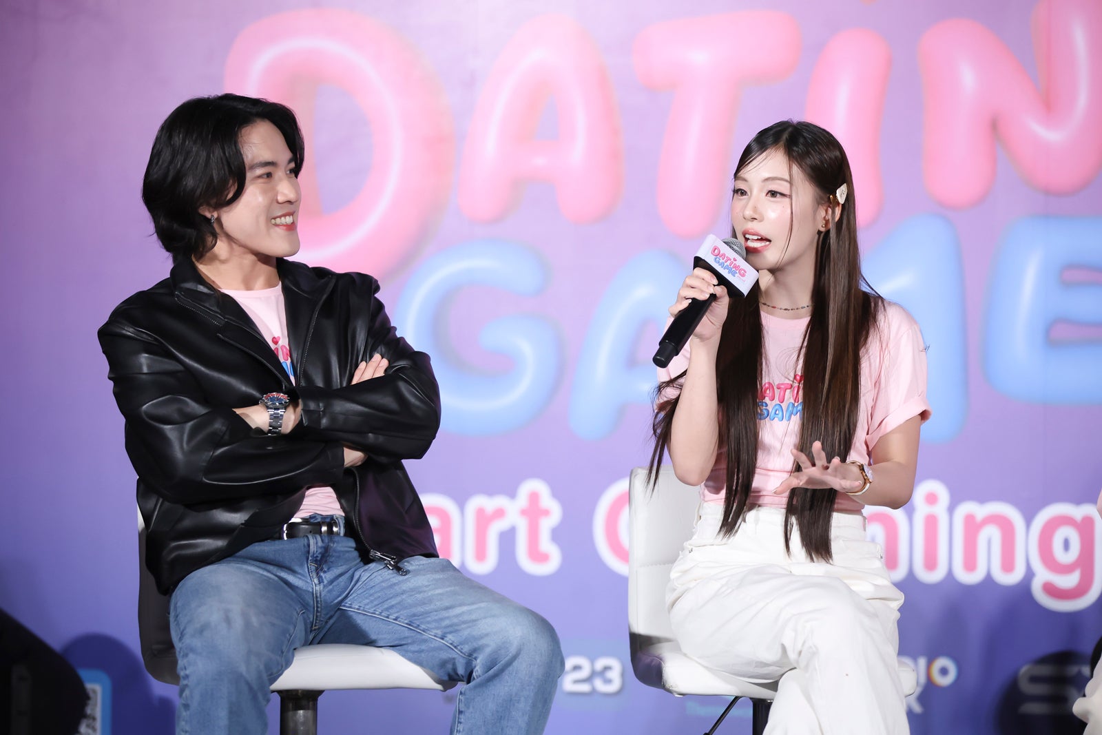 「Dating Game～口説いてもいいですか、ボス！？～」記者会見の様子（C）datinggame2025