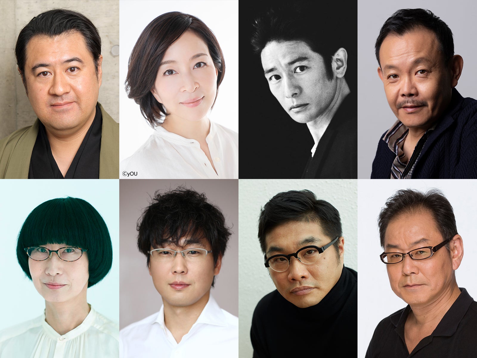 （上段左から）小手伸也、真矢ミキ、山中聡、近藤芳正（下段左から）宍戸美和公、山崎樹範、松尾諭、ベンガル（提供写真）