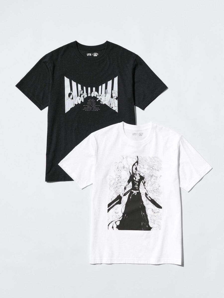 黒と白のBLEACHコラボTシャツ2枚