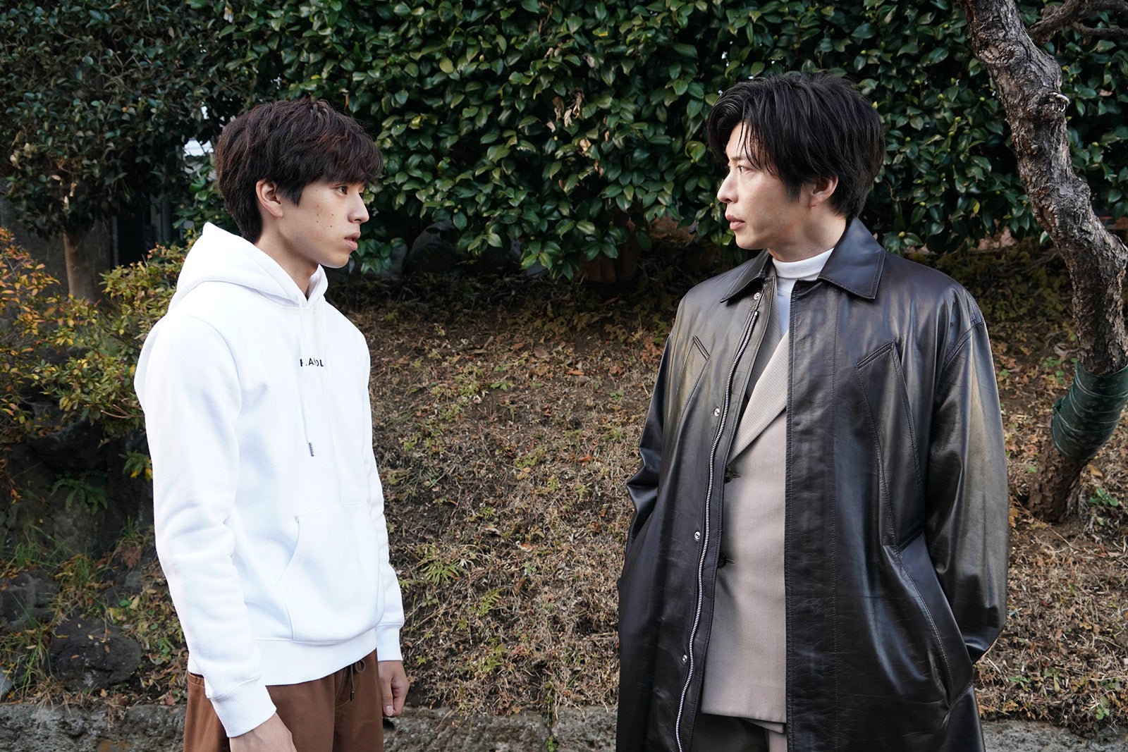 坂東龍汰、田中圭／「リバーサルオーケストラ」第4話より（C）日本テレビ