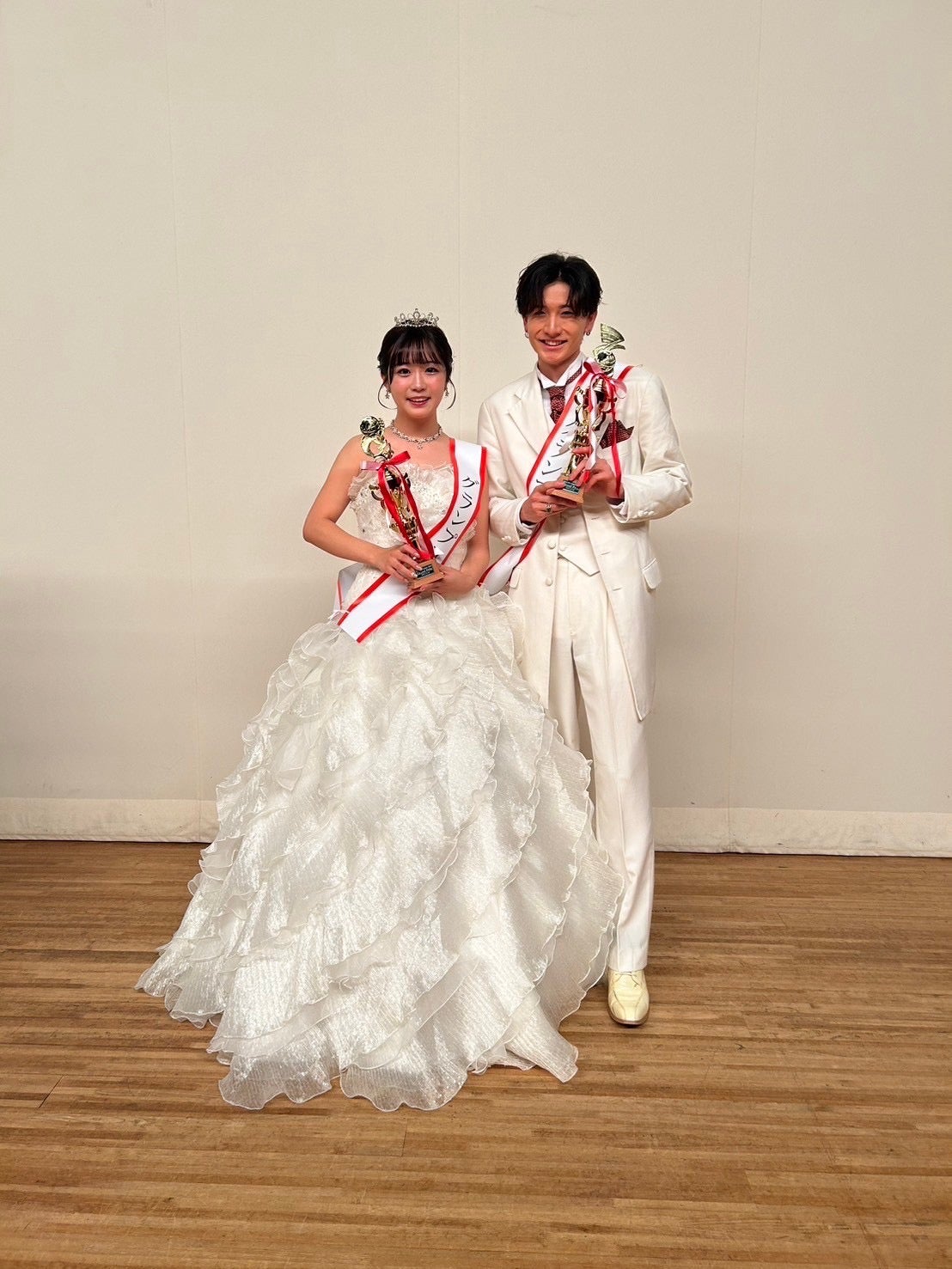 満留彩有さん、太田侑吾さん「ミス・ミスターSFCコンテスト2024」結果発表イベントより（提供写真）