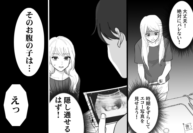 托卵妻「隠し通せるはず！」時期をずらしてエコー写真を…。しかし⇒夫「そのお腹の子は…」妻「えっ」