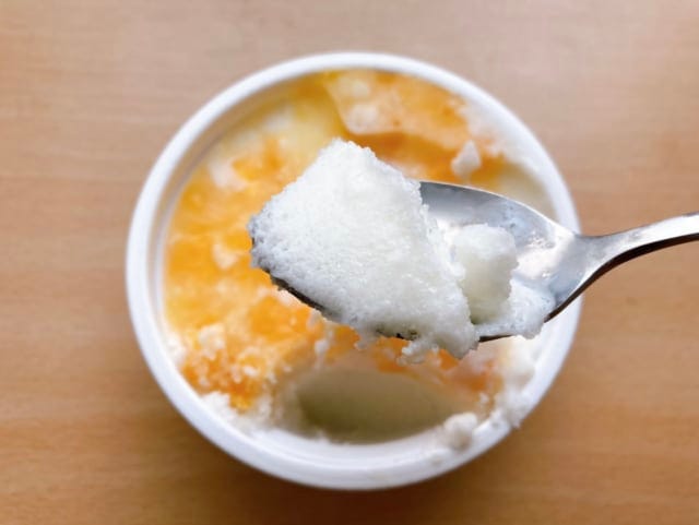 程よい酸味のヨーグルト味のかき氷