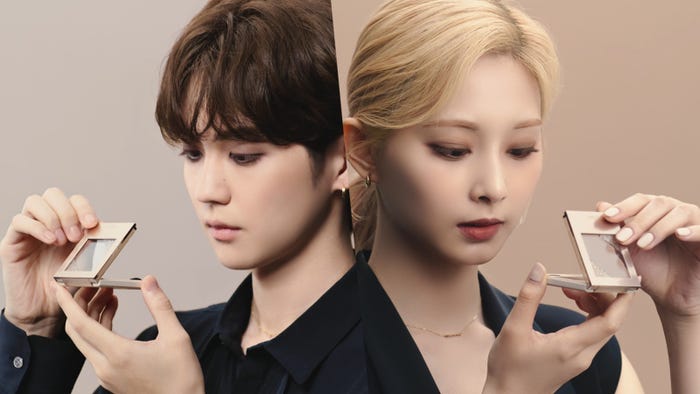 吉野北人、ツウィ/「ヴィセの新しい囲み目メイク」篇より(提供写真)