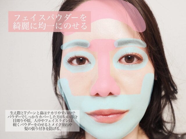 フェイスパウダーを綺麗に均一にのせるのはNG