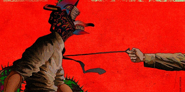 米津玄師が描いた“チェンソーマン”公開「KICK BACK」ジャケット写真