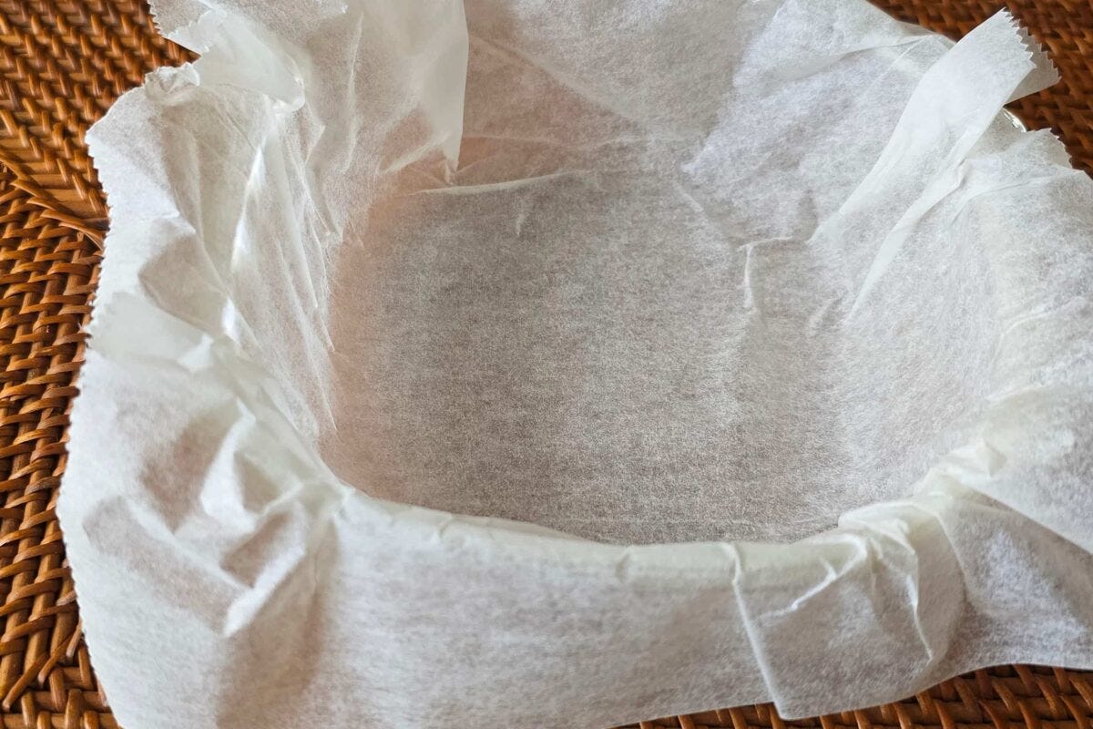 チョコバナナブラウニー・クッキングシート