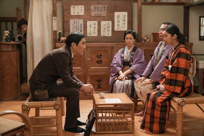 黒崎煌代、浅雛拓、水川あさみ、柳葉敏郎、趣里「ブギウギ」第14話(C)NHK