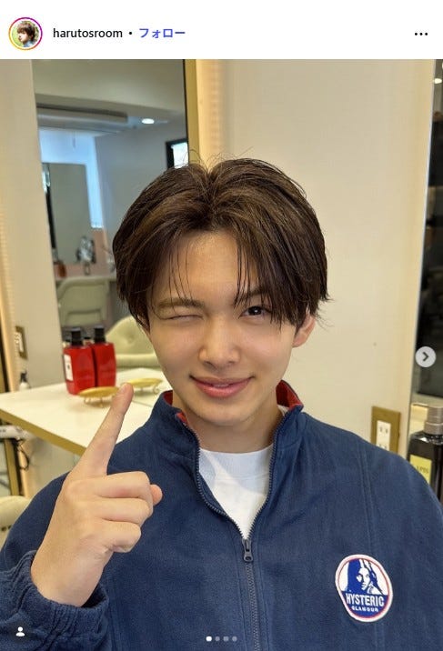 イメチェン後の今井暖大/今井暖大Instagramより