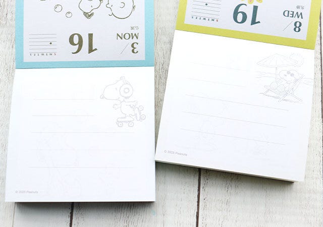 裏側メモ用紙 大人のおしゃれ手帖スヌーピー日めくりカレンダー裏側メモ用紙