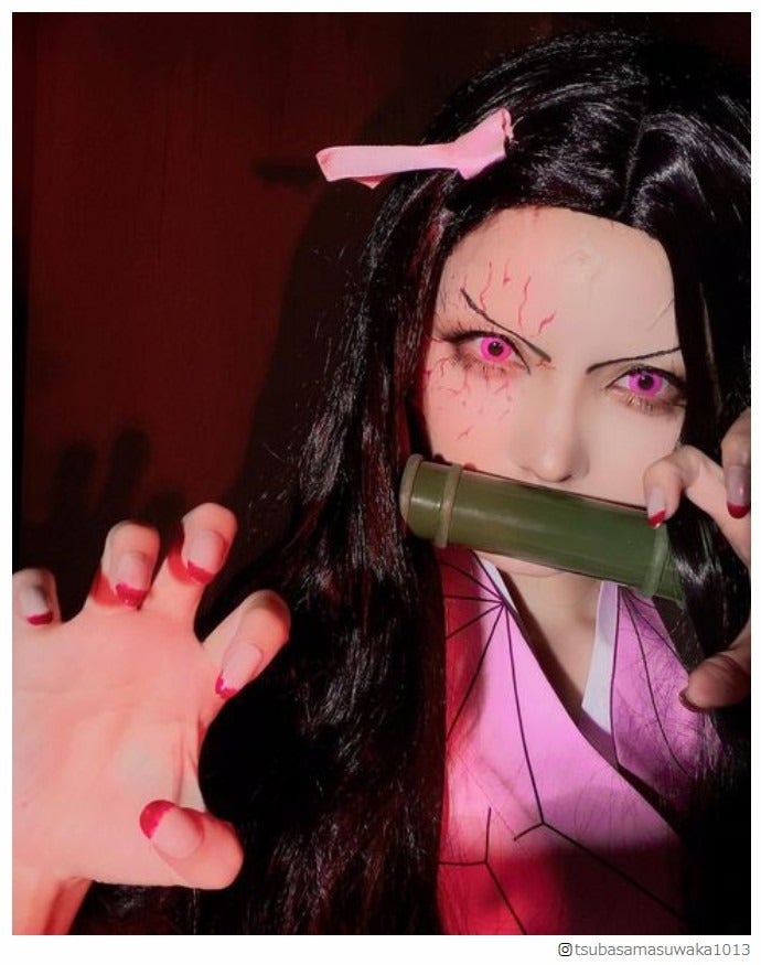 益若つばさ、人生初コスプレで「鬼滅の刃」禰豆子姿披露「リアルに再現」「すごい迫力」の声