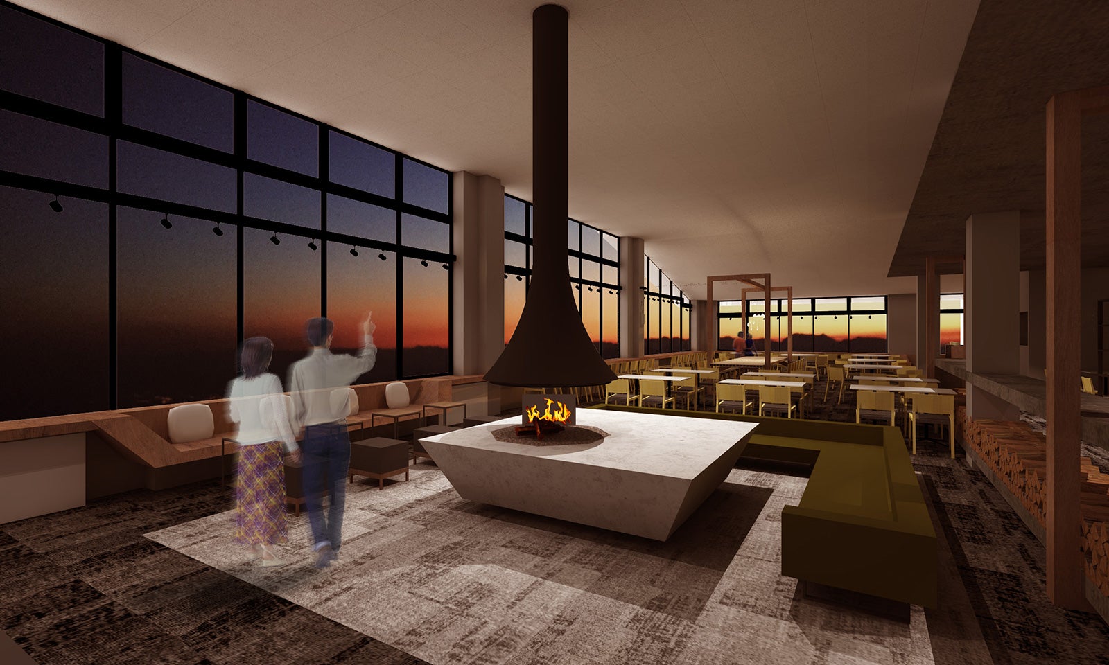 暖炉席／画像提供：株式会社北志賀竜王