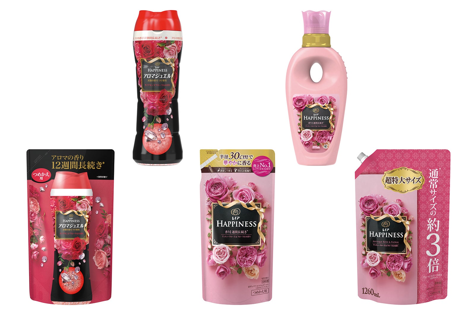 応募対象商品「レノアハピネス」「レノアハピネス アロマジュエル」