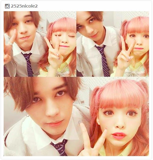 バトシンとの2ショット/藤田ニコルInstagramより