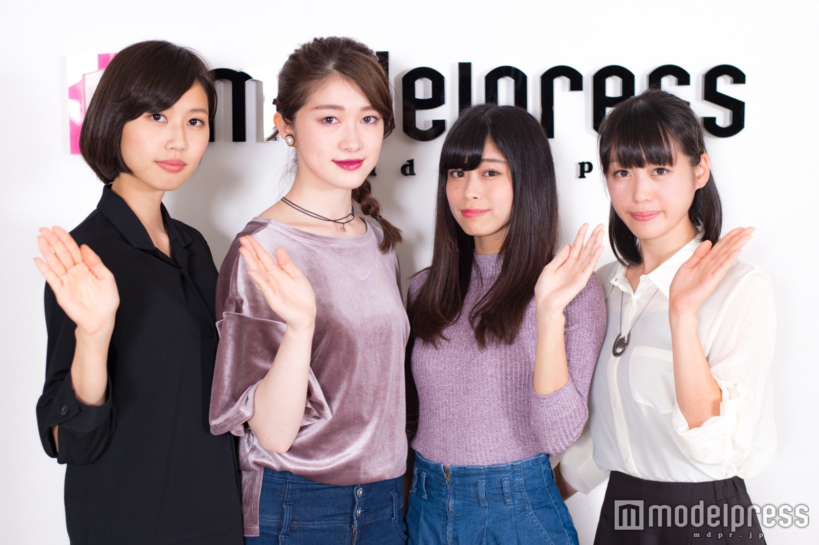 『ミス学習院コンテスト2016』ファイナリスト（左から）田代妃路子、朝倉佳奈子、山村優里子、今村そよ香 （C）モデルプレス