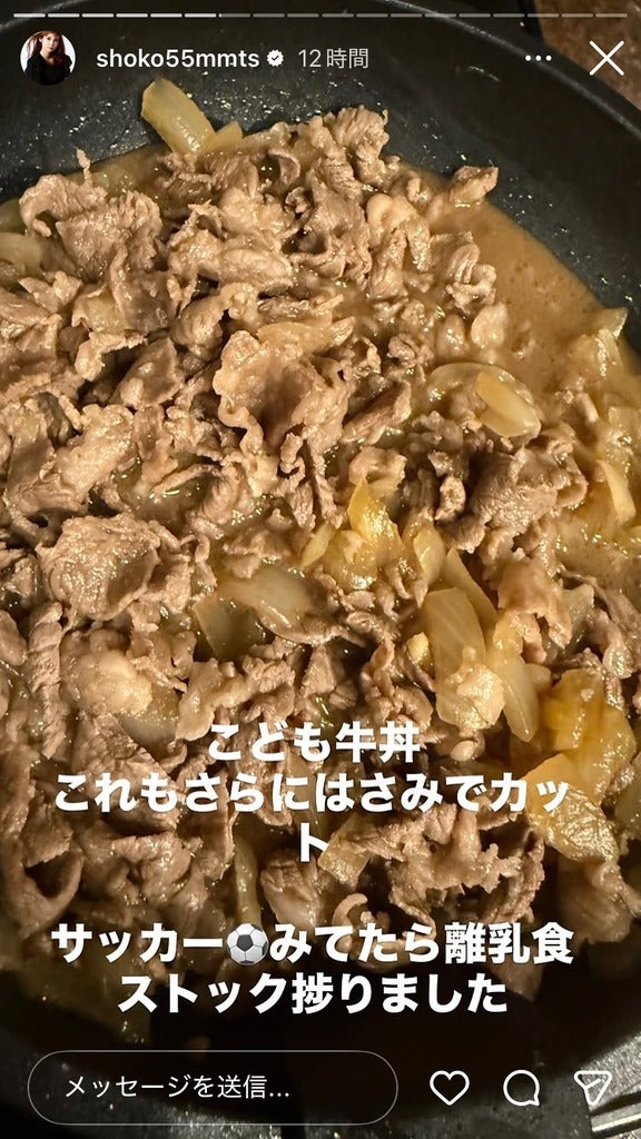 中川翔子Instagramストーリーズより