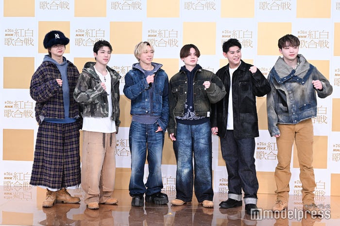 (左から)JUNON(ジュノン)、SHUNTO(シュント)、SOTA(ソウタ)、MANATO(マナト)、LEO(レオ)、RYUHEI(リュウヘイ)/BE:FIRST(C)モデルプレス