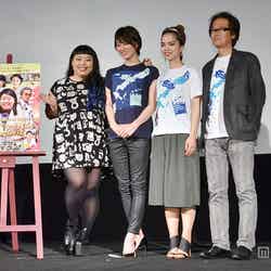 （左から）渡辺直美、高月彩良、ロバータ、島崎敏樹監督