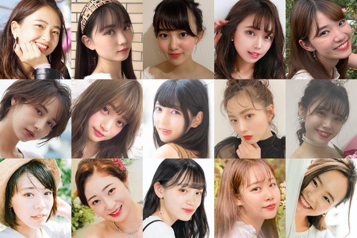 「MISS OF MISS CAMPUS QUEEN CONTEST 2020」出場者第一弾/2019.12.04時点(提供写真)