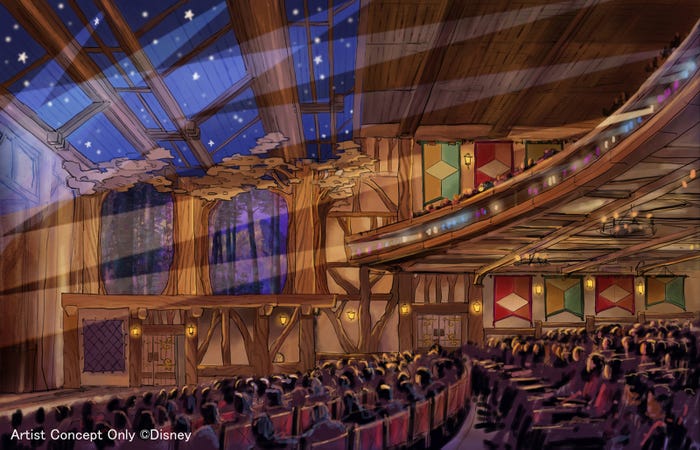 「ファンタジーランド・フォレストシアター」の内観 (C)Disney