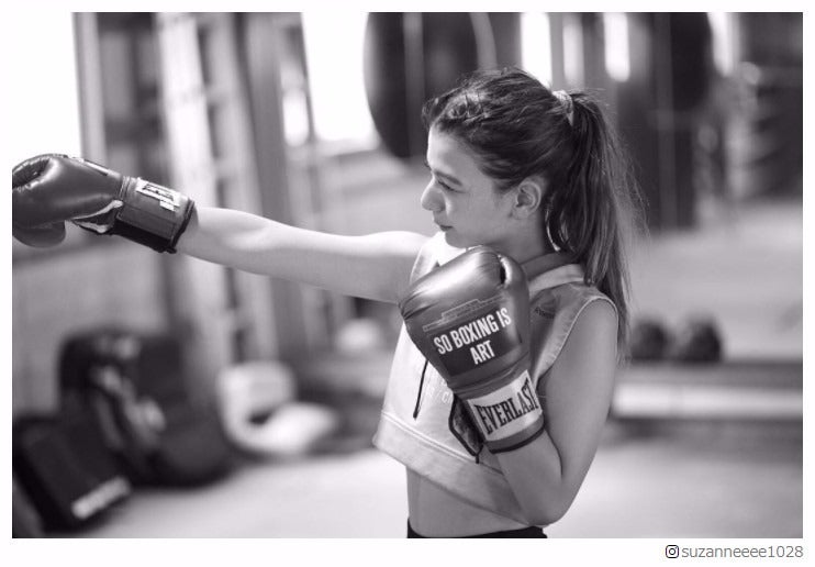 スザンヌ、ボクシング姿公開 「様になってる！」「かっこいい」と反響