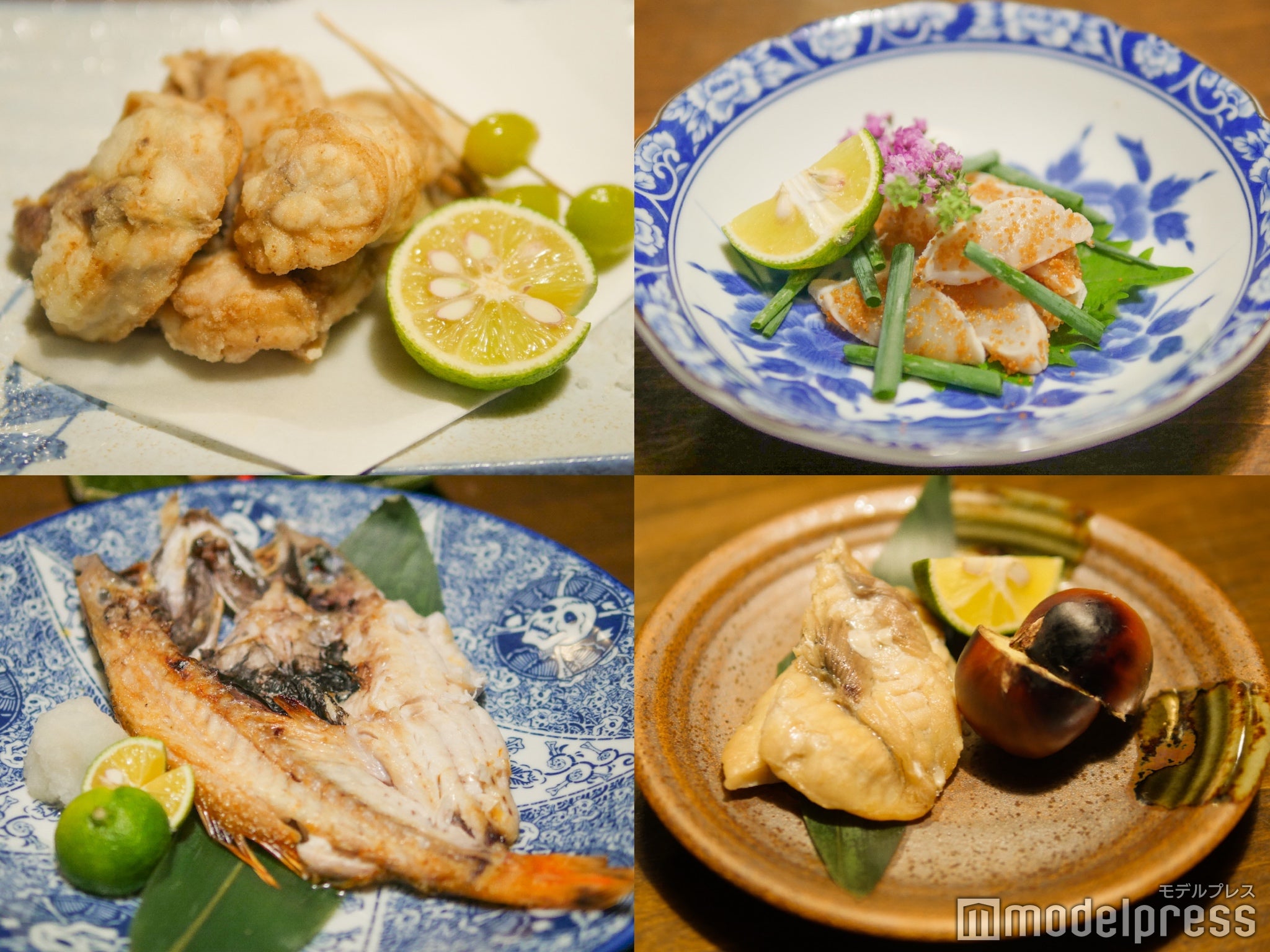 輪島ふぐの唐揚げ、ふぐの卵巣の糖和え、ノドグロ焼き、ふぐの一夜干し（C）モデルプレス