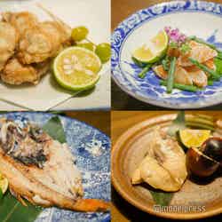 輪島ふぐの唐揚げ、ふぐの卵巣の糖和え、ノドグロ焼き、ふぐの一夜干し(C)モデルプレス