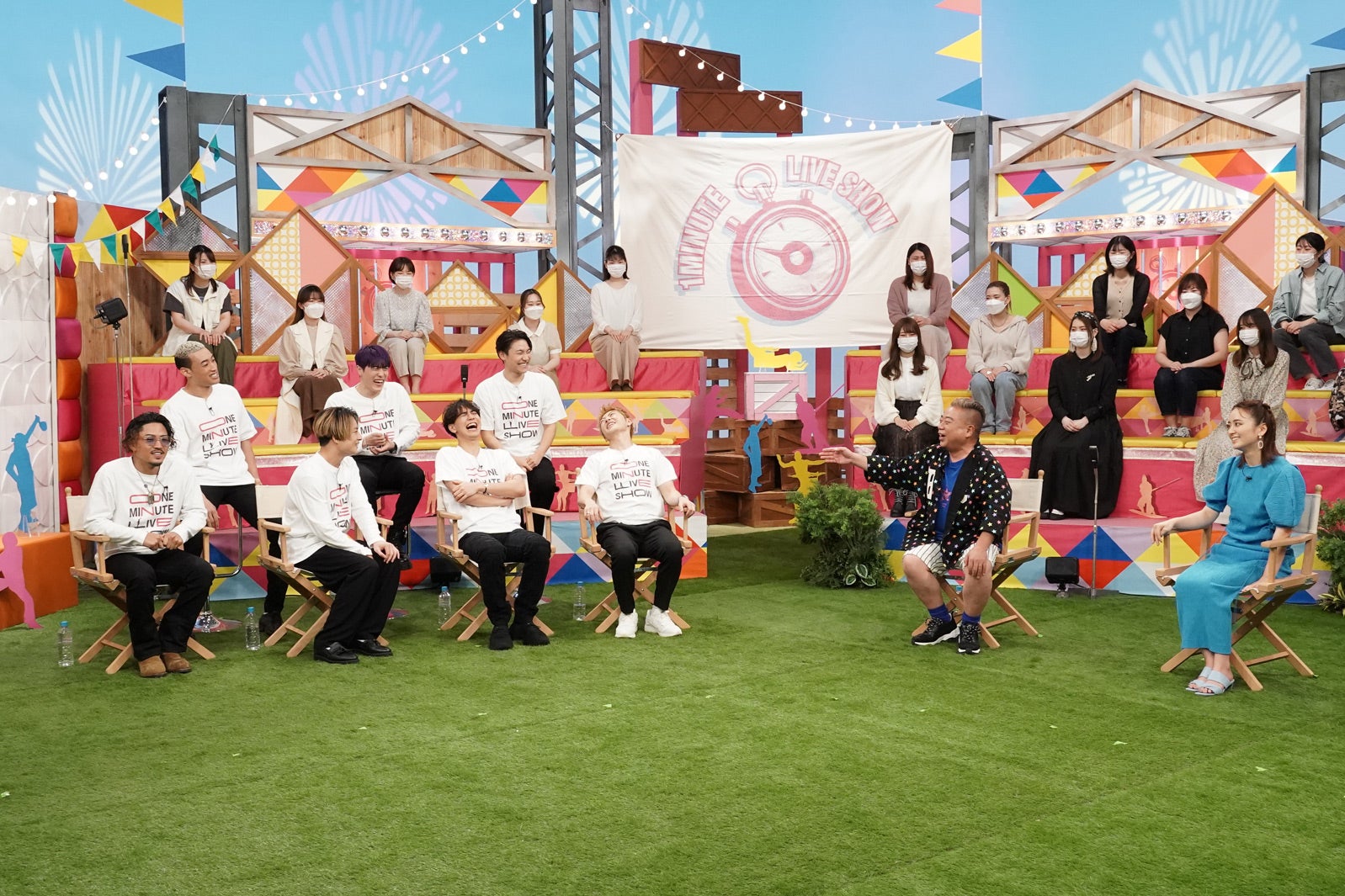 （左から）GENERATIONS from EXILE TRIBE（左から：数原龍友、関口メンディー、白濱亜嵐、中務裕太、片寄涼太、小森隼、佐野玲於）出川哲朗、岡田結実（C）日本テレビ