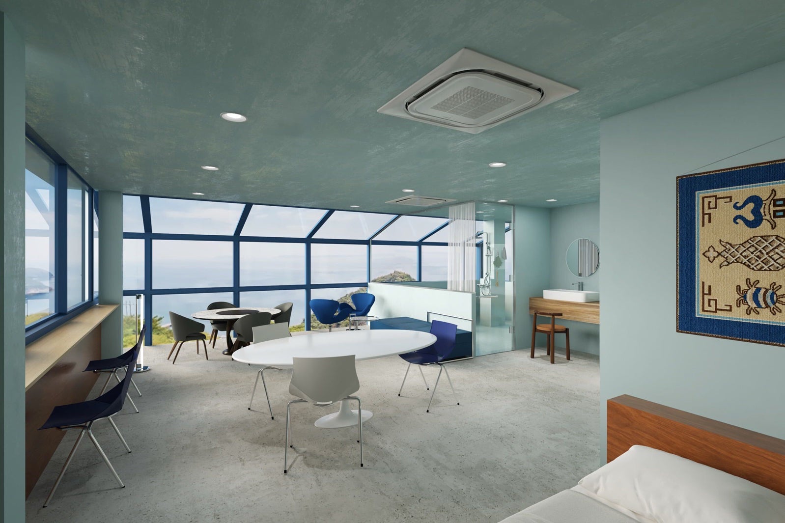 Room X：パノラマオーシャン・コーナーツイン（サウナ付）（提供画像）
