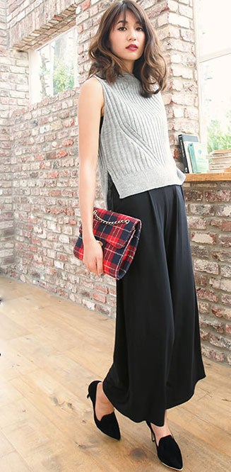 ウエストゴム×フロントポケット付☆シンプルガウチョパンツ「神戸レタス」1790円（税込）／画像提供：神戸レタス