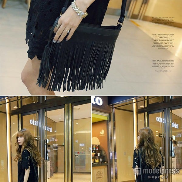 ブラックフリンジバッグ「OGAGE JAPAN」5,980円(税込)