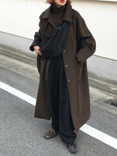 2025冬大人女性おすすめロングコートトラッドコーデ