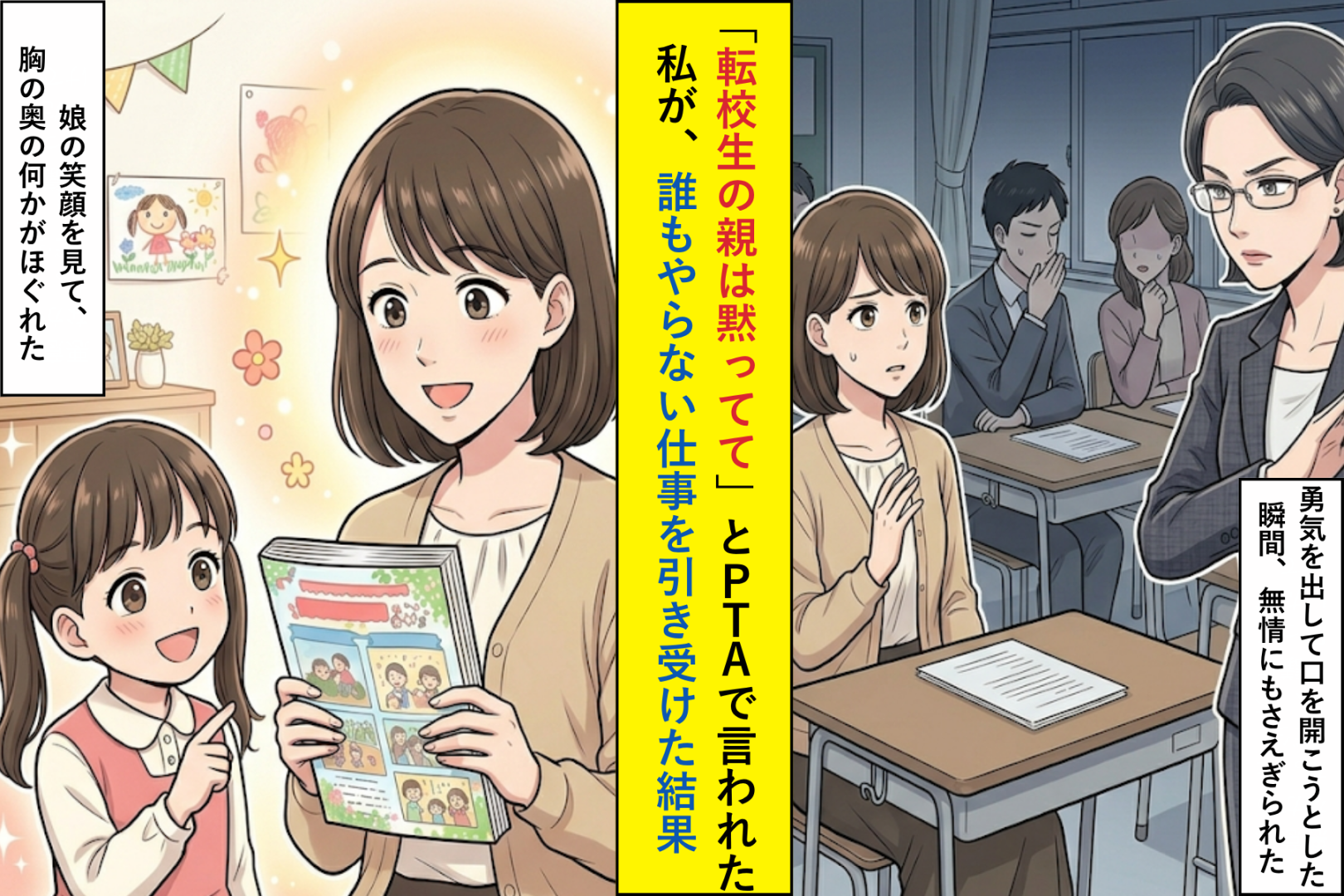 「転校生の親は黙ってて」とPTAで言われた私が、誰もやらない仕事を引き受けた結果