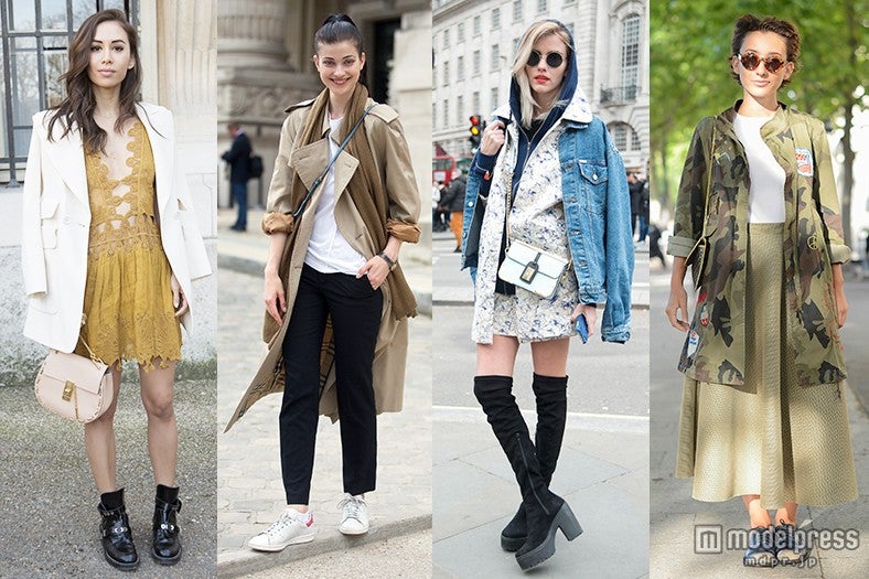 ファッショニスタの春アウターをチェック（左から）ルミ・ニーリー、ラリッサ・ホフマン、エルサ・エクマン、エリサ・カラッサーイ／photo：Getty Images【モデルプレス】