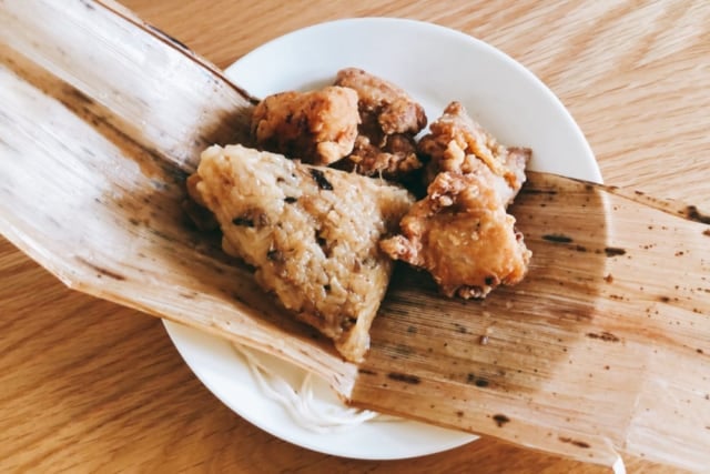 業務スーパーの豚ちまきと唐揚げ