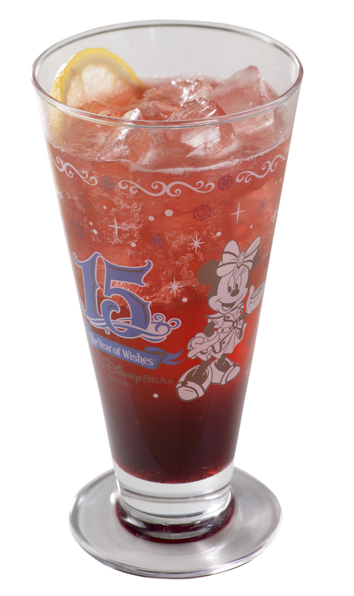 スペシャルソフトドリンク、コレクタブルグラス付き（ミニー）（C）Disney