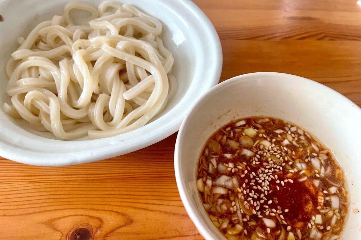 濃厚ネギだれつけうどん