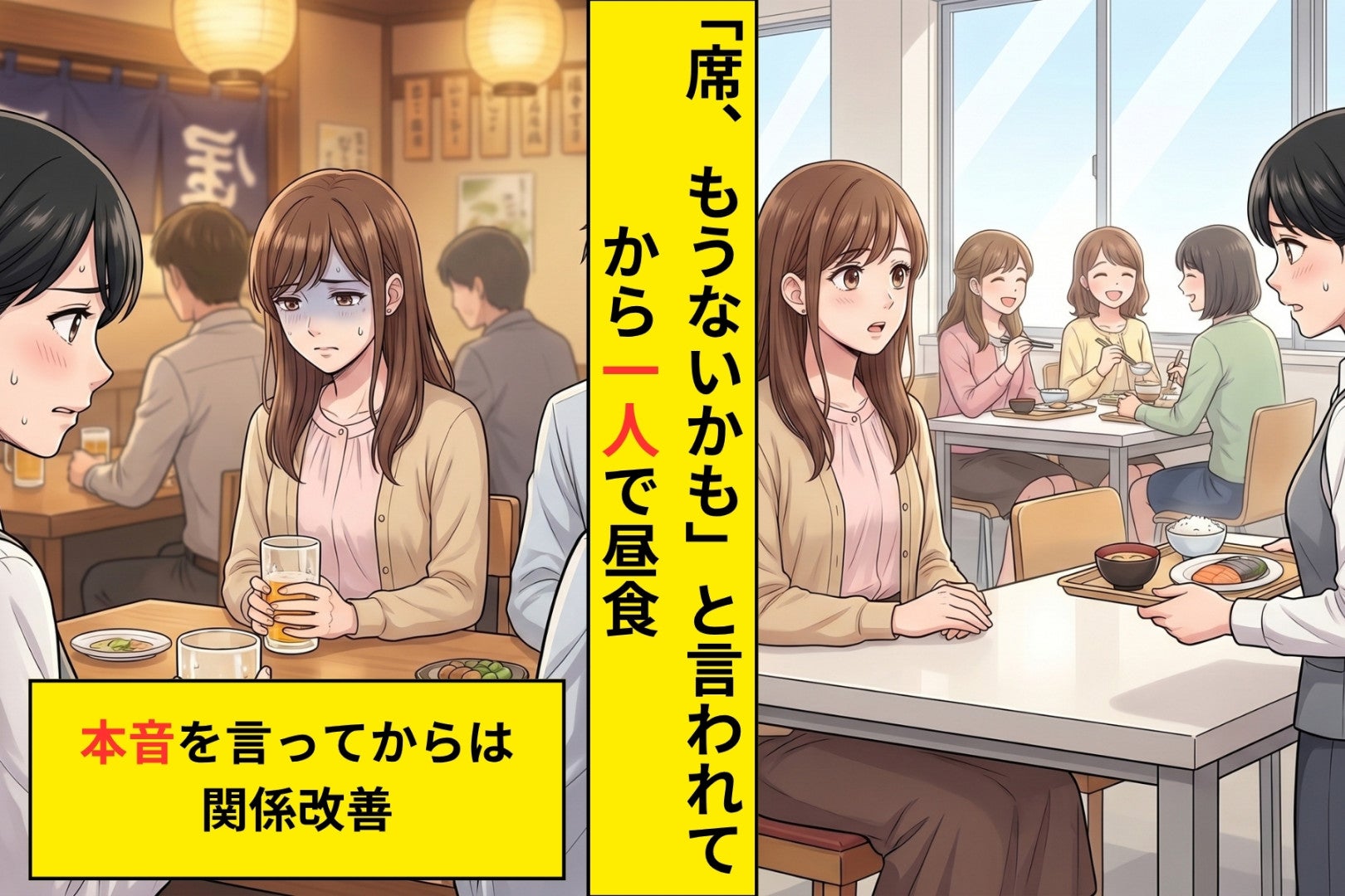 席がなかったあの日から、「１人のほうが気楽」と笑うことに決めた