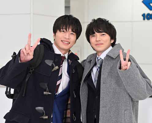 田中圭&林遣都「おっさんずラブ-リターンズ-」クランクイン 腕組み・ハグ…開始1秒で“はるたん&牧”降臨