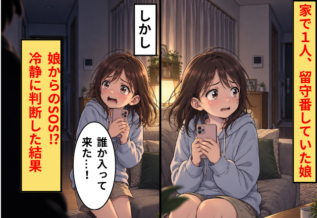 家で1人、留守番していた娘。しかし⇒「誰か入って来た…！」娘からのSOS！？冷静に判断した結果