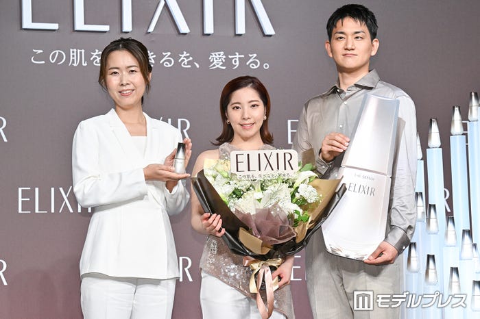 冨田千明氏、三浦璃来、木原龍一(C)モデルプレス