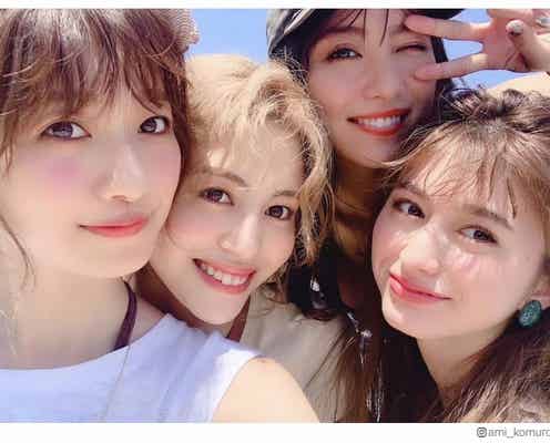 「テラスハウス」小室安未&E-girls楓&石川恋&菜波、美女集結ショットに反響