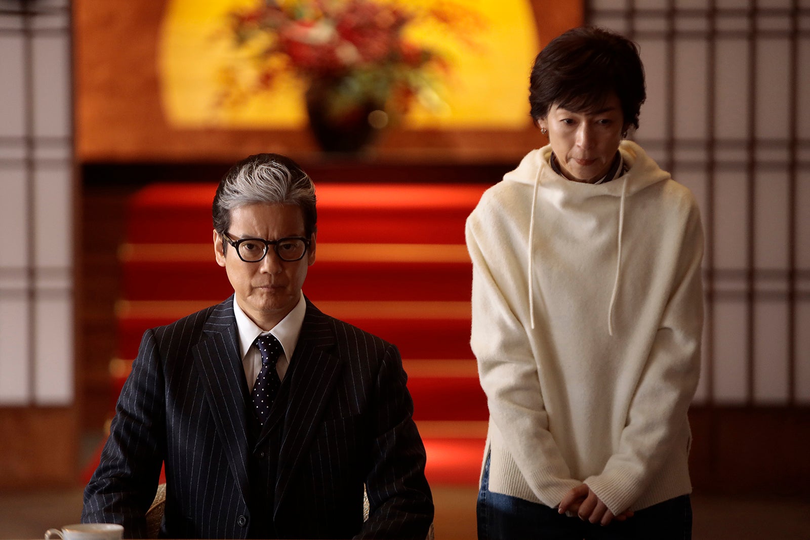 唐沢寿明、鈴木保奈美「プライベートバンカー」第4話（C）テレビ朝日